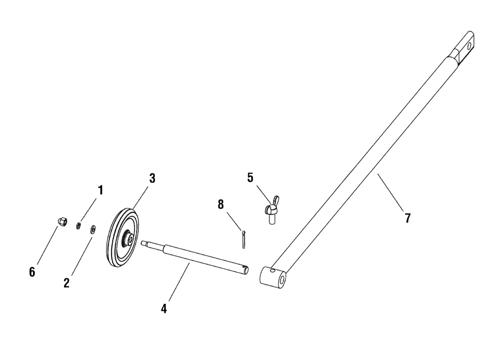Guide Rod Group (80003330) Diagram and Parts List for EX20-S 866057 Briggs and Stratton Concrete Saw